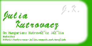 julia kutrovacz business card